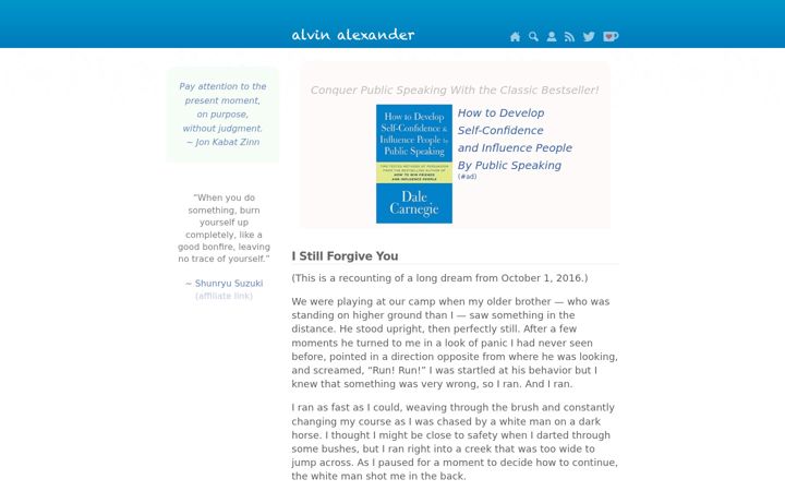 Screenshot of alvinalexander.com