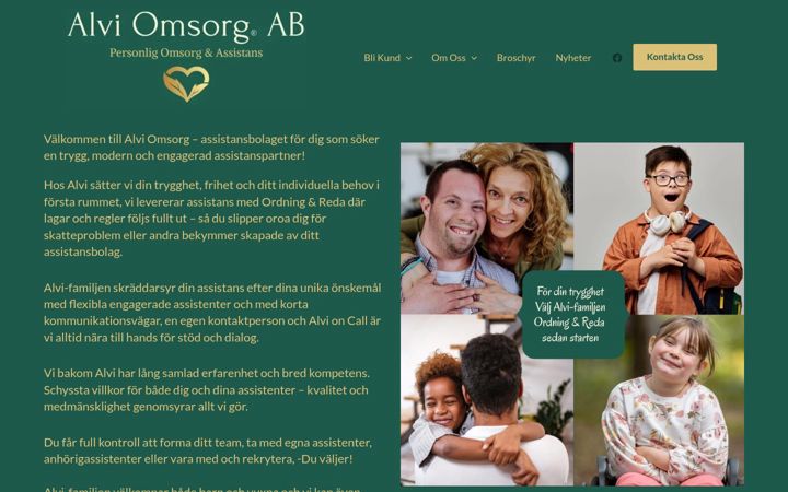 Screenshot of alviomsorg.se