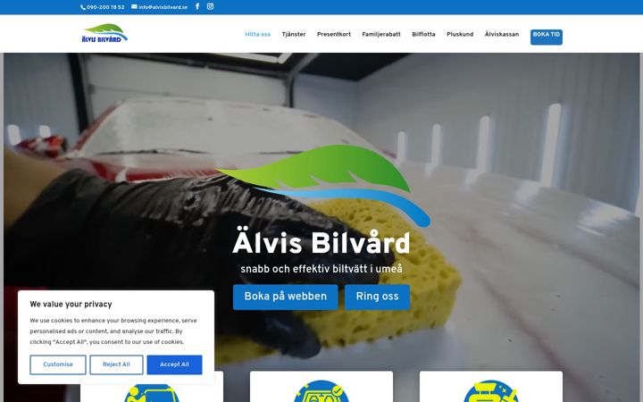 Ekrano kopija alvisbilvard.se