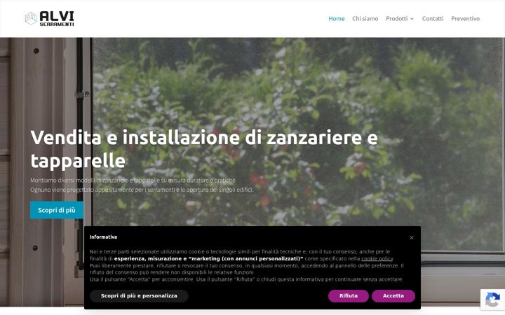 Screenshot of alviserramenti.it