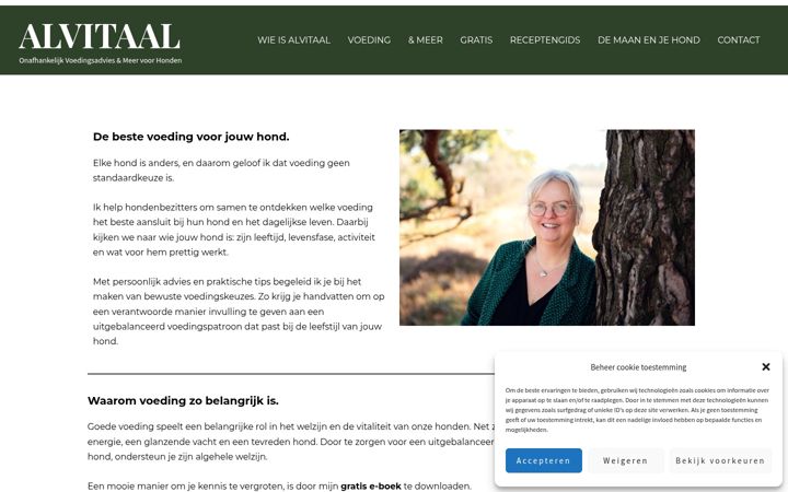 Screenshot of alvitaal.nl