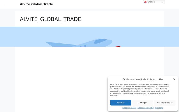 Screenshot of alviteglobaltrade.com