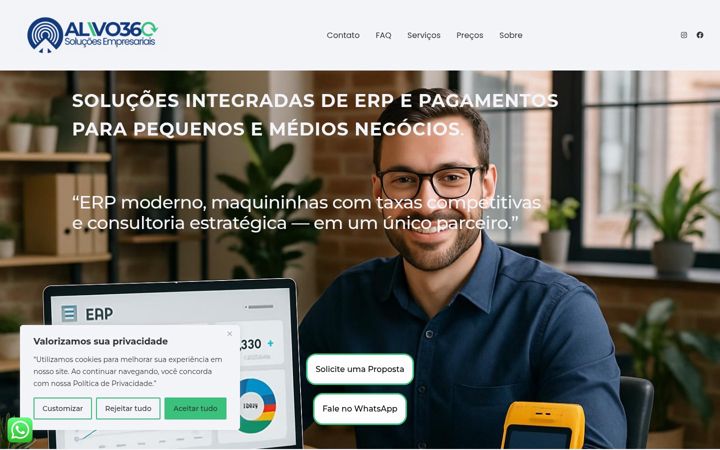 Screenshot of alvo360solucoes.com.br