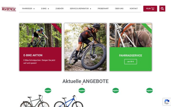Skærmbillede af alvocycle.at