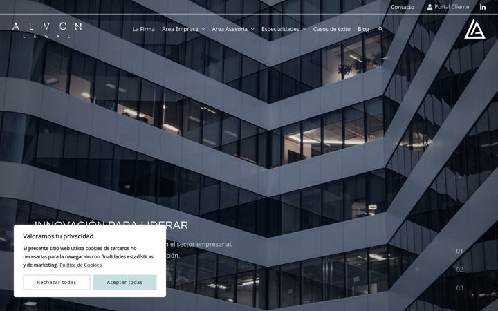 Skærmbillede af alvonlegal.es