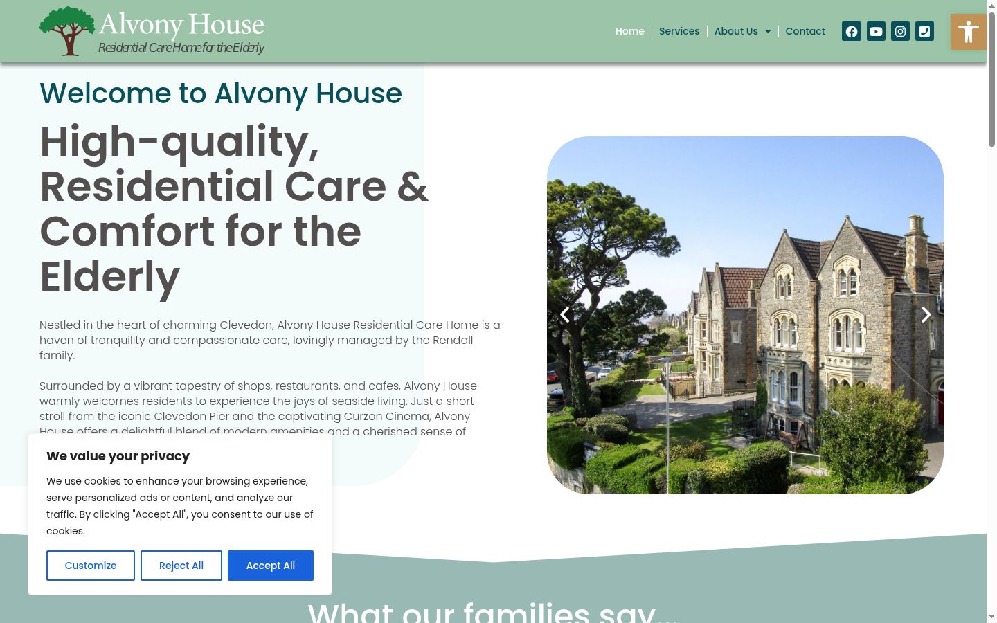 Screenshot of the consent banner shown before any interaction