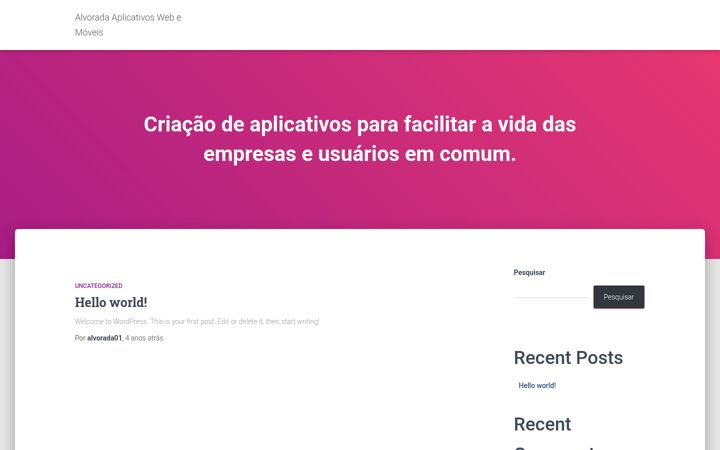 Screenshot of alvoradaapps.com.br