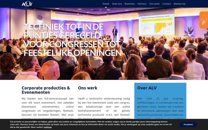 Screenshot of alvproductions.nl