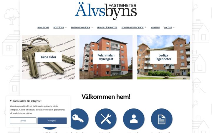 Ekrano kopija alvsbynsfastigheter.se