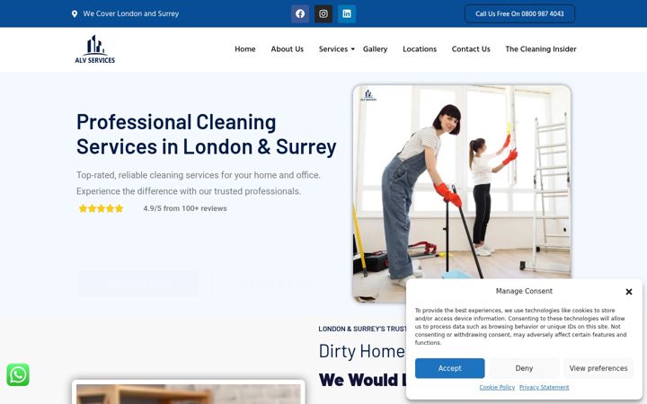 Ekrano kopija alvservices.co.uk