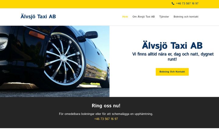 Екранна снимка на alvsjotaxi-ab.se