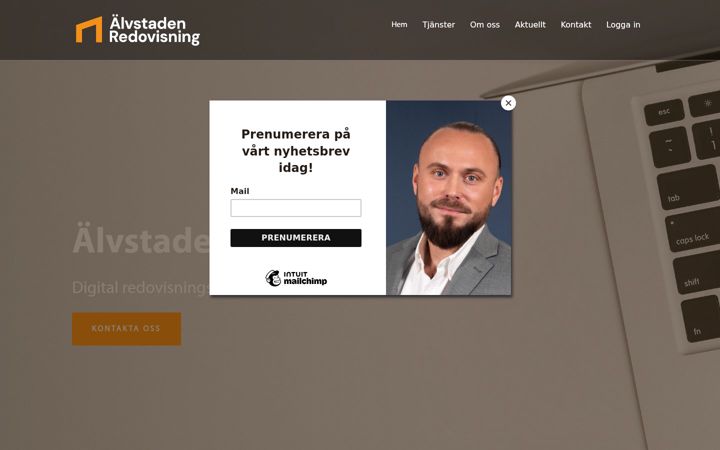 Ekrano kopija alvstadenredovisning.se
