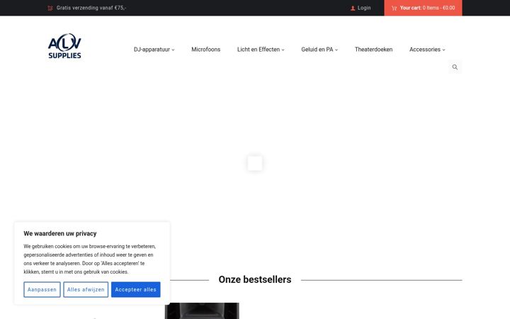 Screenshot of alvsupplies.nl