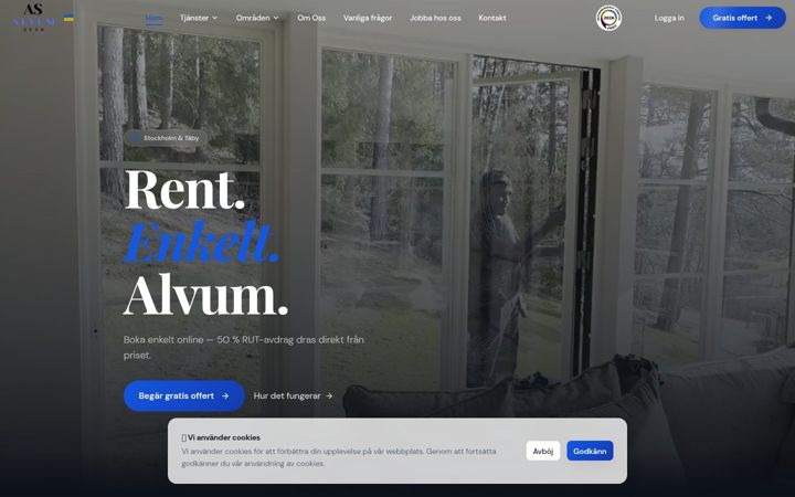 Screenshot of alvumstad.se