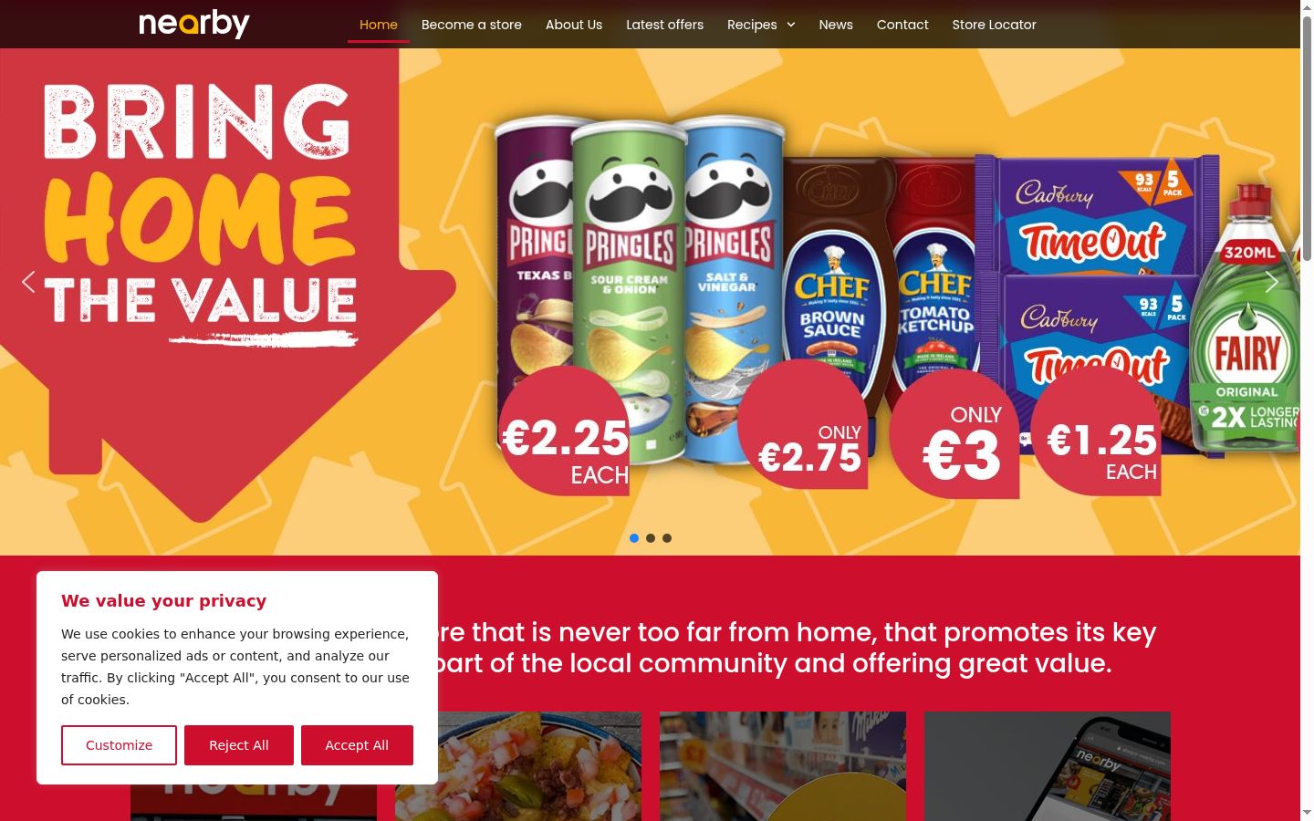 Screenshot van de toestemmingsbanner zoals getoond vóór enige interactie