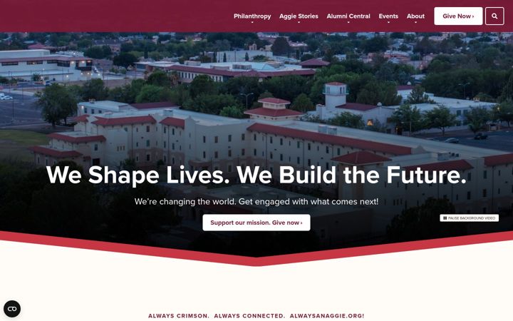 Screenshot of alwaysanaggie.org