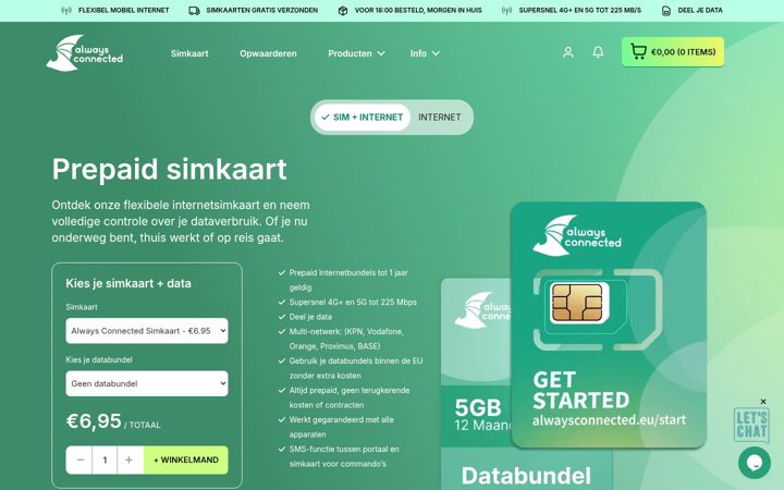 Screenshot of alwaysconnected.nl