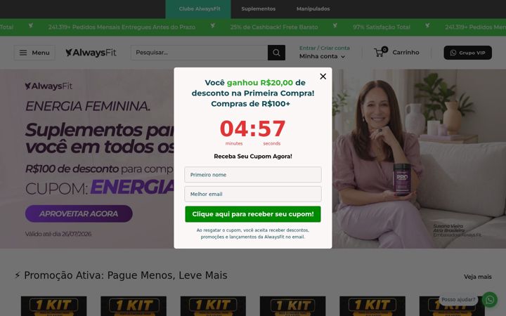 Screenshot of alwaysfit.com.br