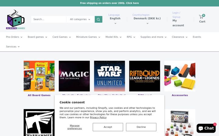 Screenshot of alwaysgames.ca