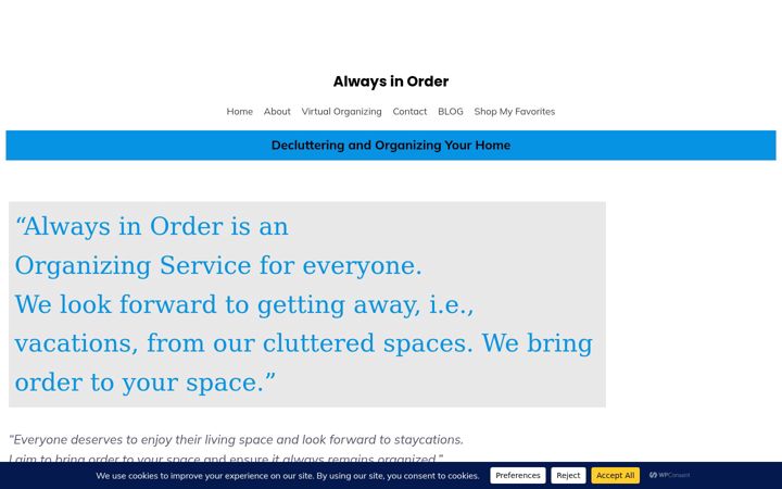 Snímek obrazovky alwaysinorder.com