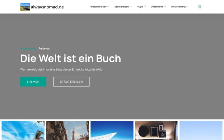 Screenshot of alwaysnomad.de