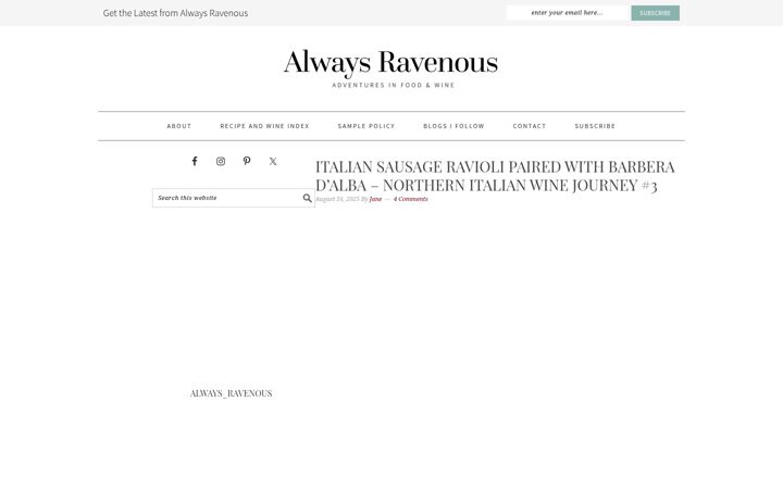 Screenshot of alwaysravenous.com