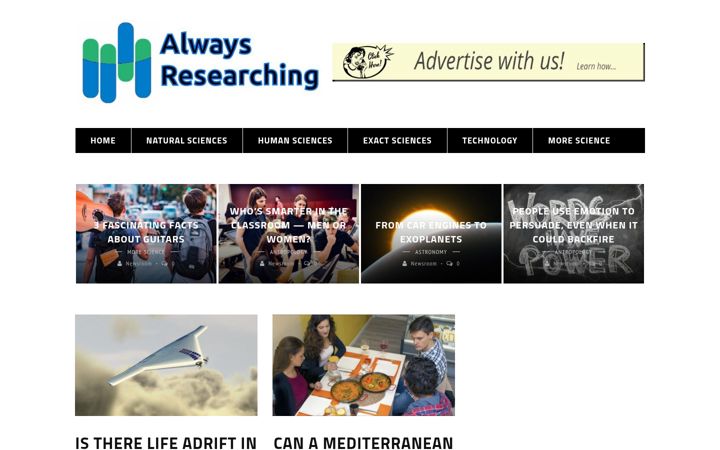 Screenshot of alwaysresearching.com
