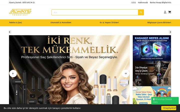 Screenshot of alwaysteknoloji.com