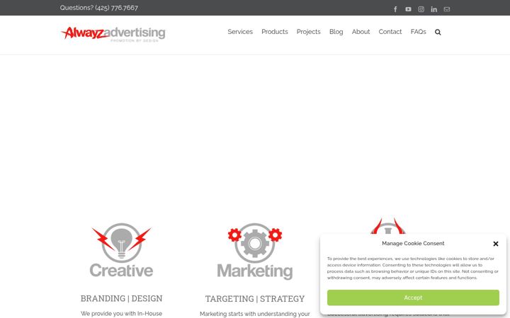 Screenshot of alwayzadvertising.com