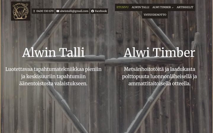 Screenshot of alwintalli.com