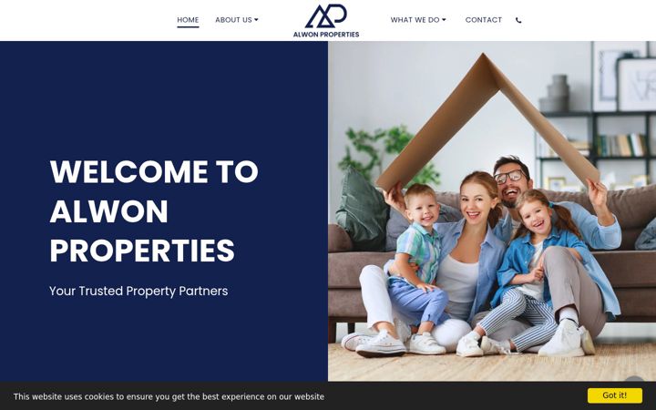 Screenshot of alwonproperties.com
