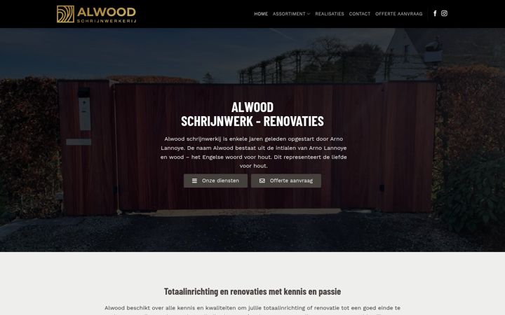 Screenshot of alwood.be