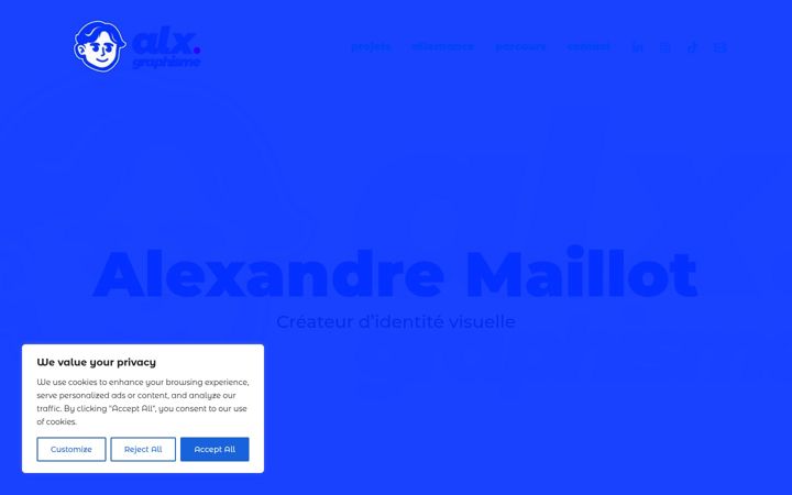 Screenshot of alx-graphisme.fr