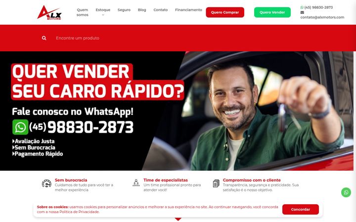 Screenshot of alxmotors.com.br