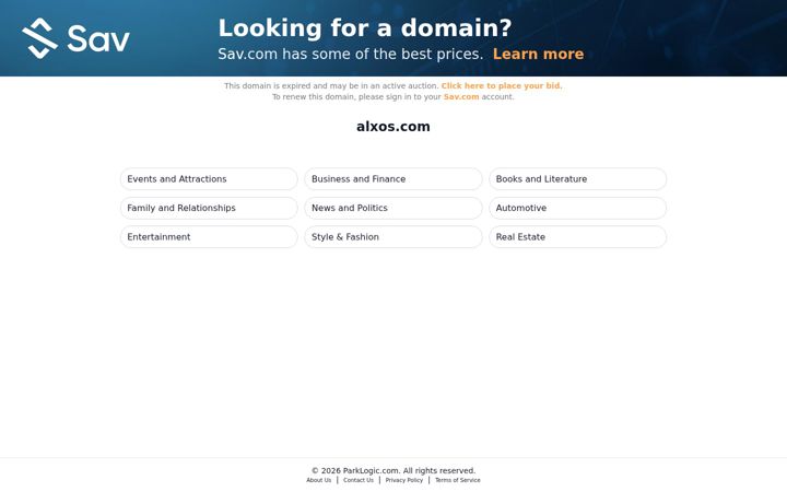 Screenshot of alxos.com