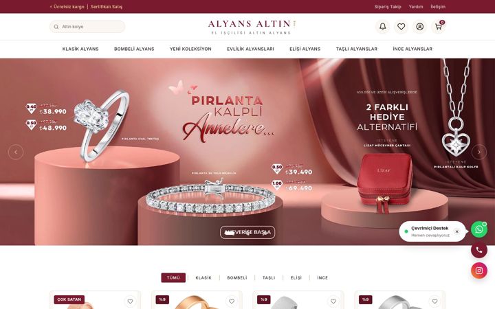 Posnetek zaslona alyansaltin.com