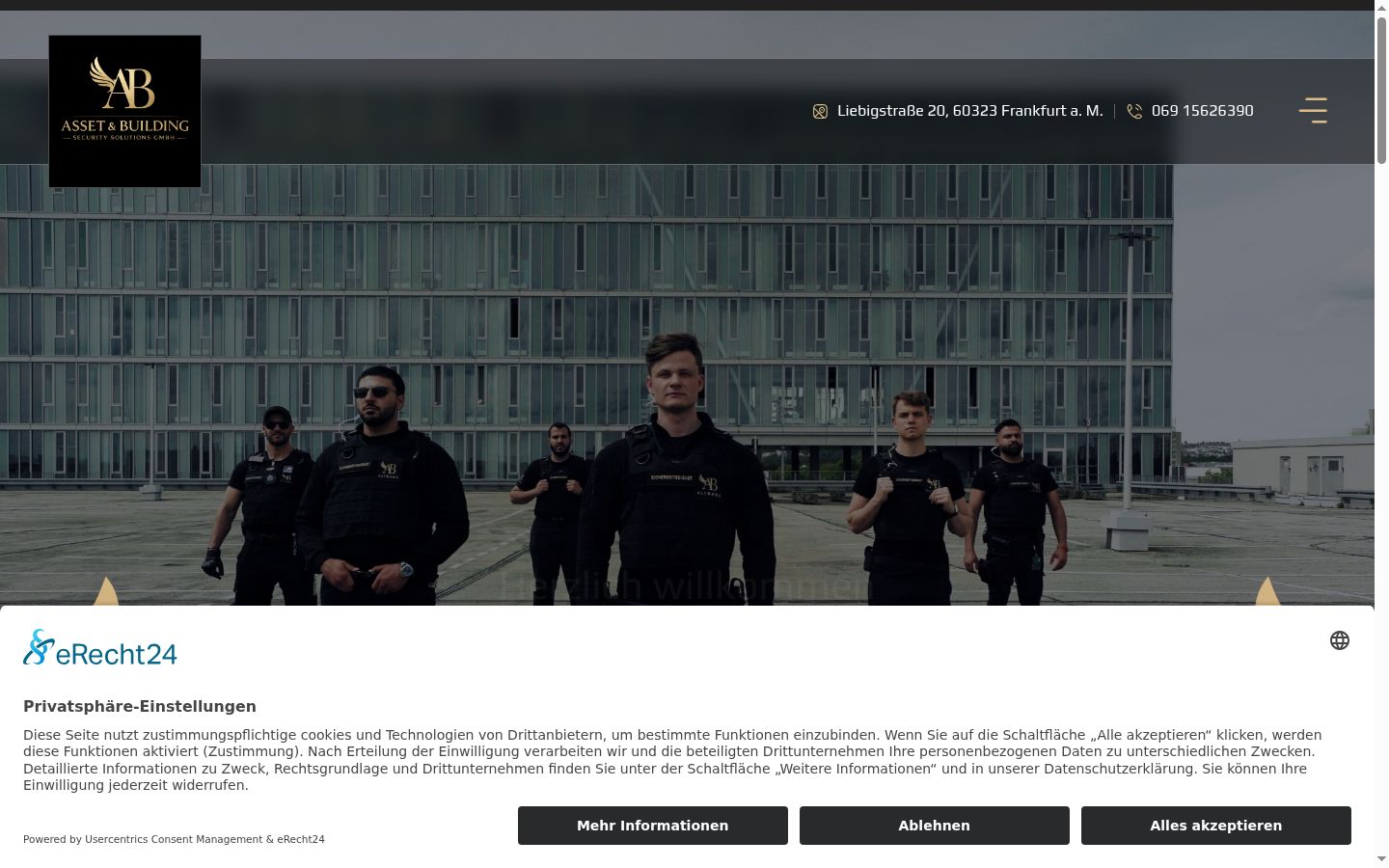Screenshot of the consent banner shown before any interaction