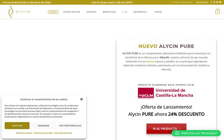 Screenshot von alycinsalud.com