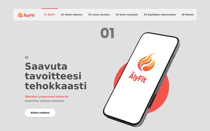 Screenshot of alyfit.fi