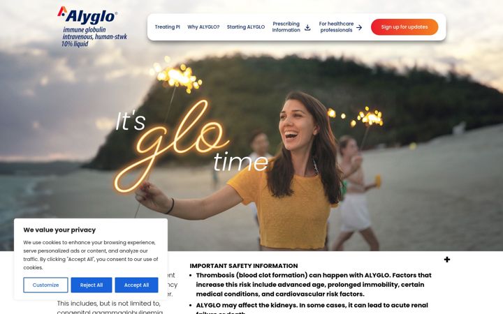Screenshot of alyglo.com
