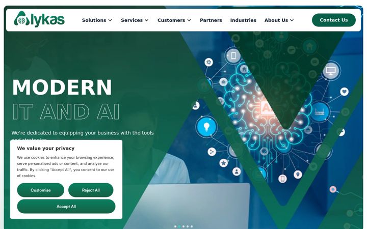 Screenshot von alykas.com