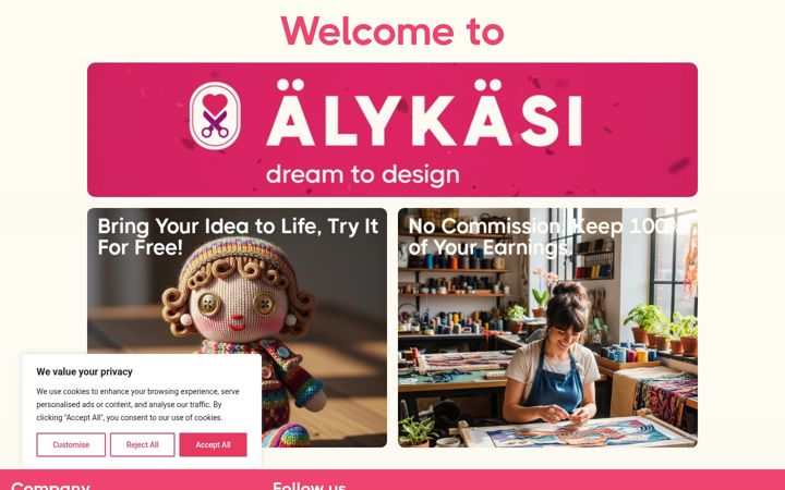 Screenshot von alykasi.com