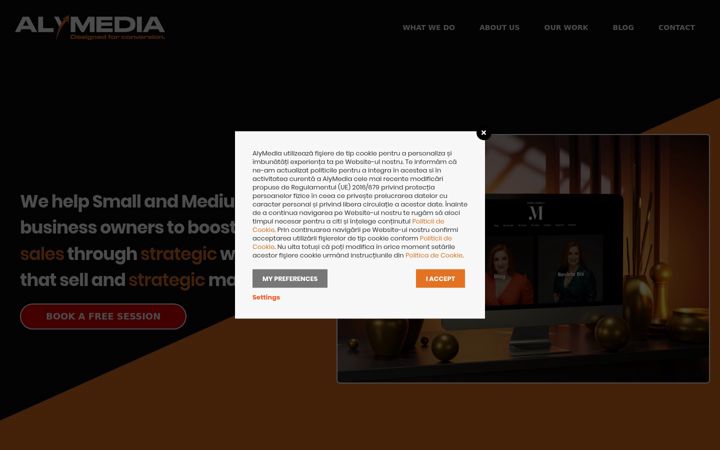 Screenshot of alymedia.com