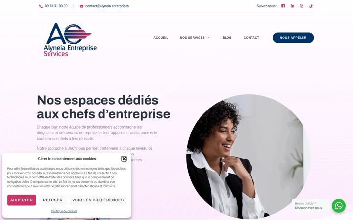 Screenshot of alyneia.com