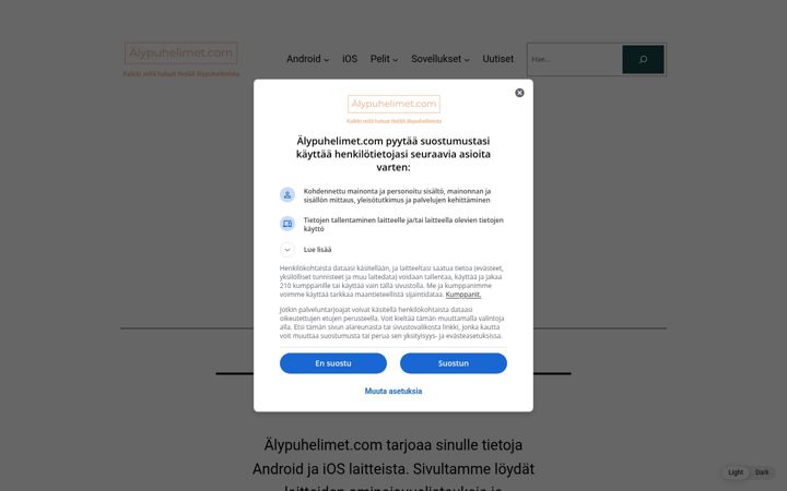 Screenshot of alypuhelimet.com