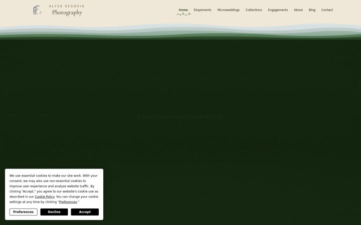 Screenshot di alysasegoviaphotography.com