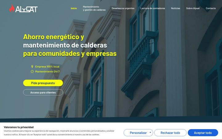 Screenshot di alysat.com