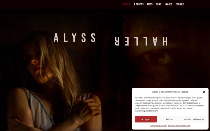 Screenshot of alysshaller.com