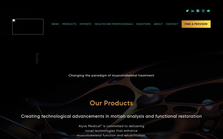 Captura de pantalla de alyvemedical.com