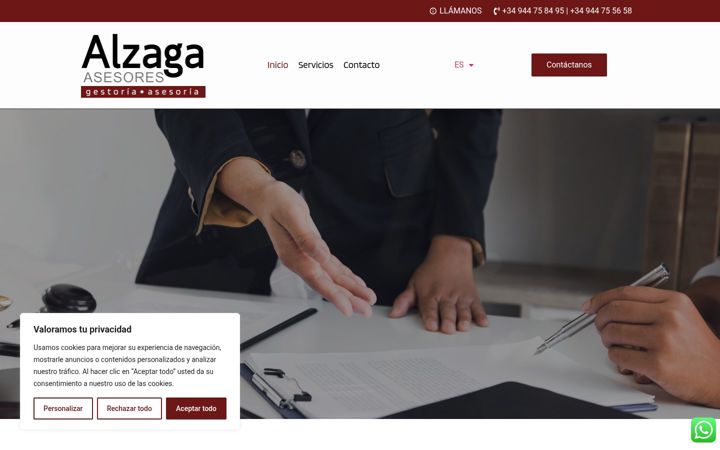 Screenshot von alzagaasesores.com